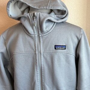 Patagonia Ukiah women Sz L Light Gray full zip Hoodie